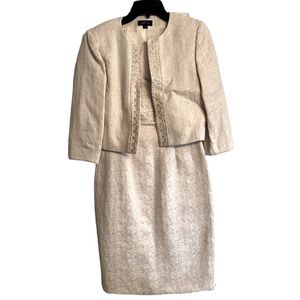 Tahari Arthur S Levine Mother if the Bride cocktail Dress & Jacket combo Size 2